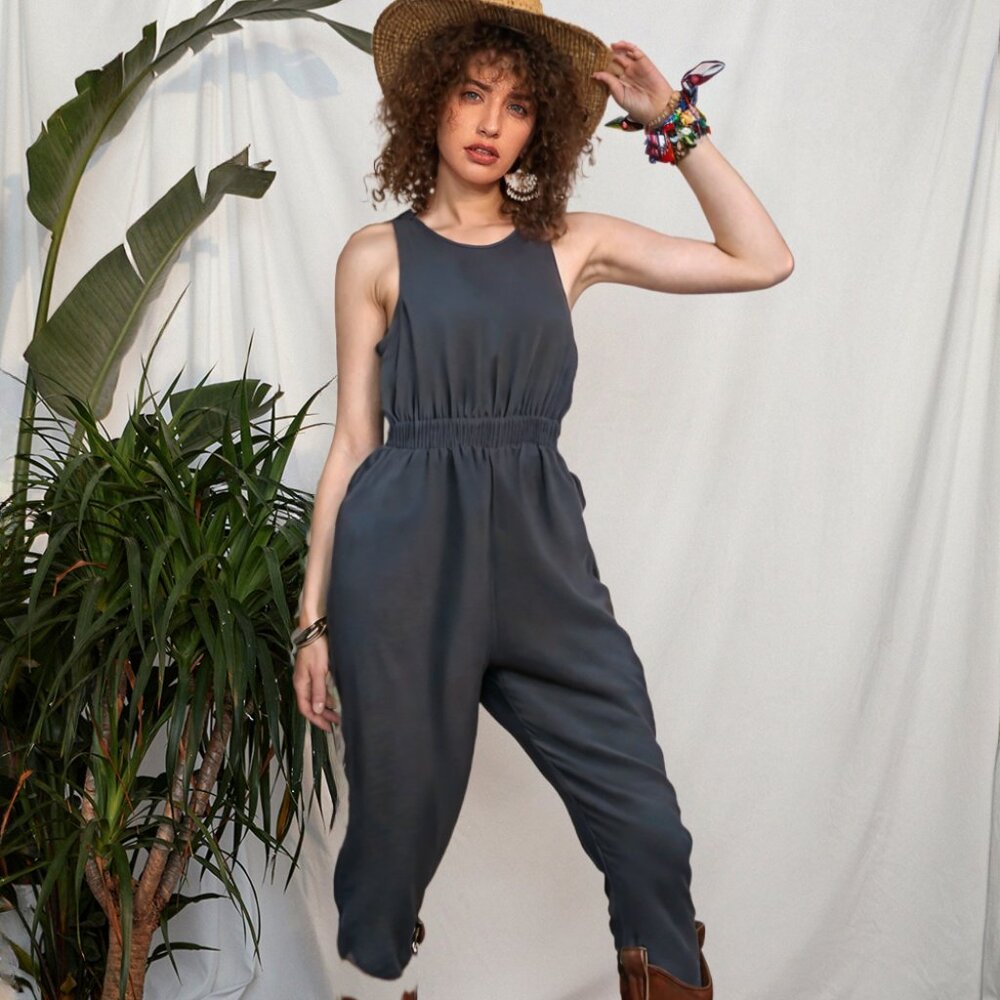 Sleeveless Dark Jumpsuit from A New Day - Made in Bangladesh, Size M - Picture 3 of 17